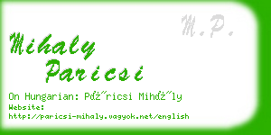 mihaly paricsi business card